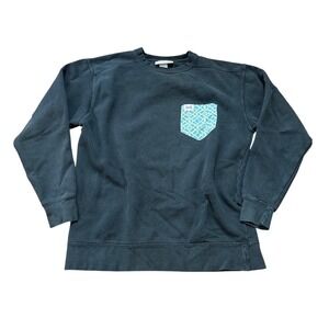 The Frat Collection Sweatshirt Mens‎ Black Geometric Pocket Preppy SIZE S